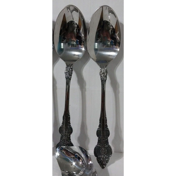 Lot of 7 Oxford Hall SUTHERLAND Japan Stainless Flatware Serving Set - Picture 3 of 4